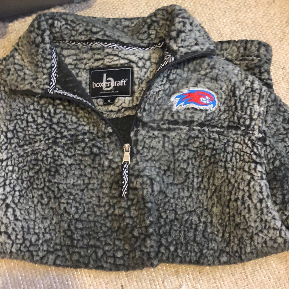 UMass Lowell fuzzy zip up fleece